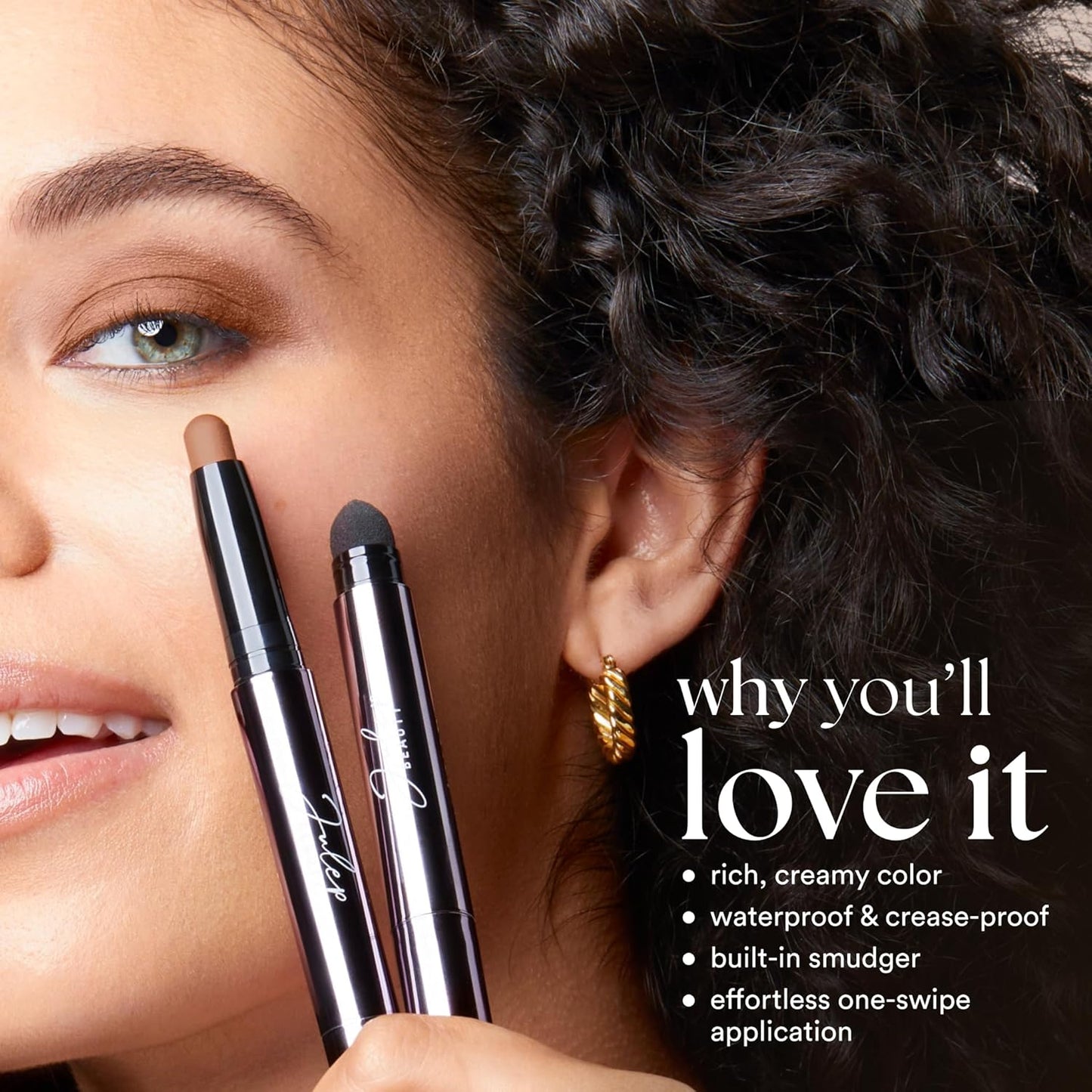Julep Cream-to-Powder Waterproof Eyeshadow Stick - Champagne Shimmer | Long-Lasting, Buildable, Cruelty-Free