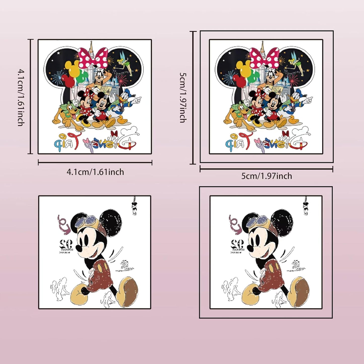 Mickey Mouse Temporary Tattoos - 20 Pcs Cartoon Stickers for Teens | Birthday Party Favors & Decorations