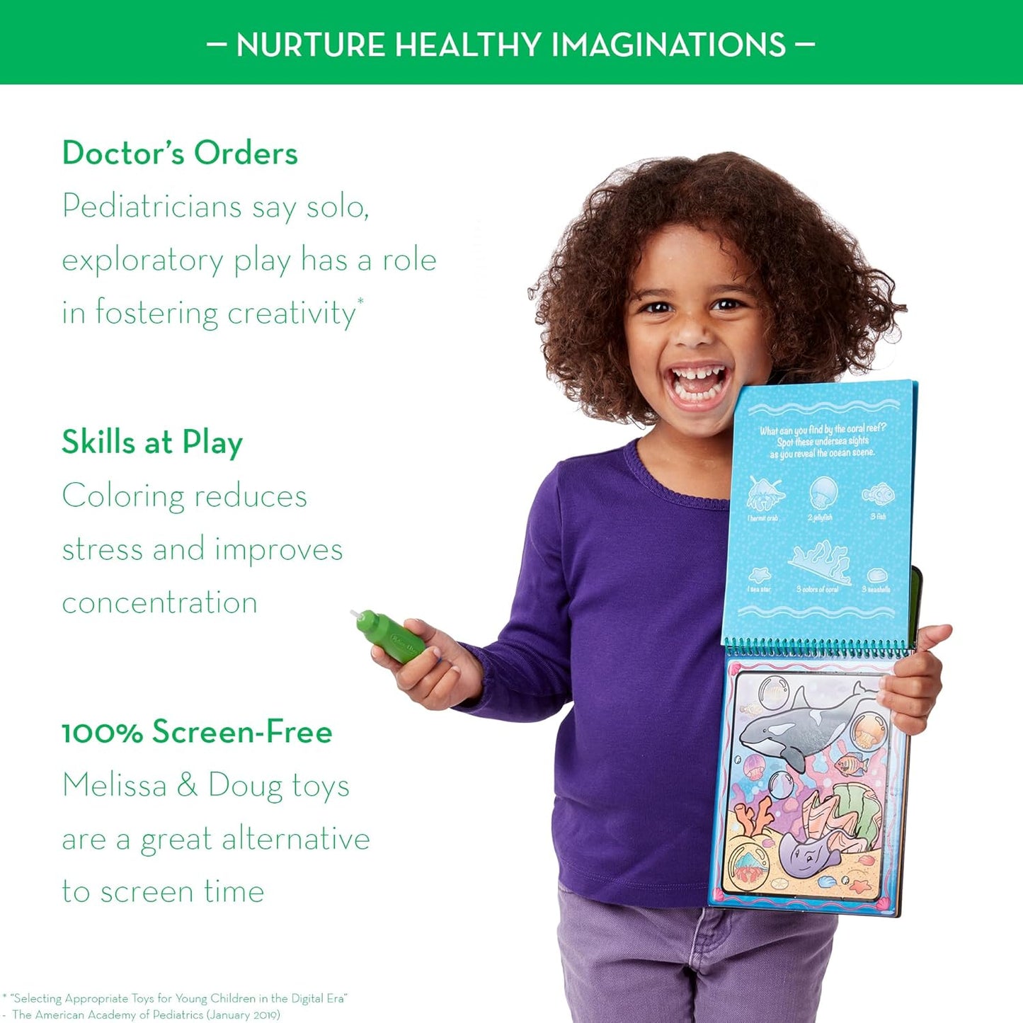 Melissa & Doug Water Wow! Mess-Free Coloring Book - Reusable Water-Reveal Activity Pad for Toddlers & Kids Ages 3+ | Animal Theme