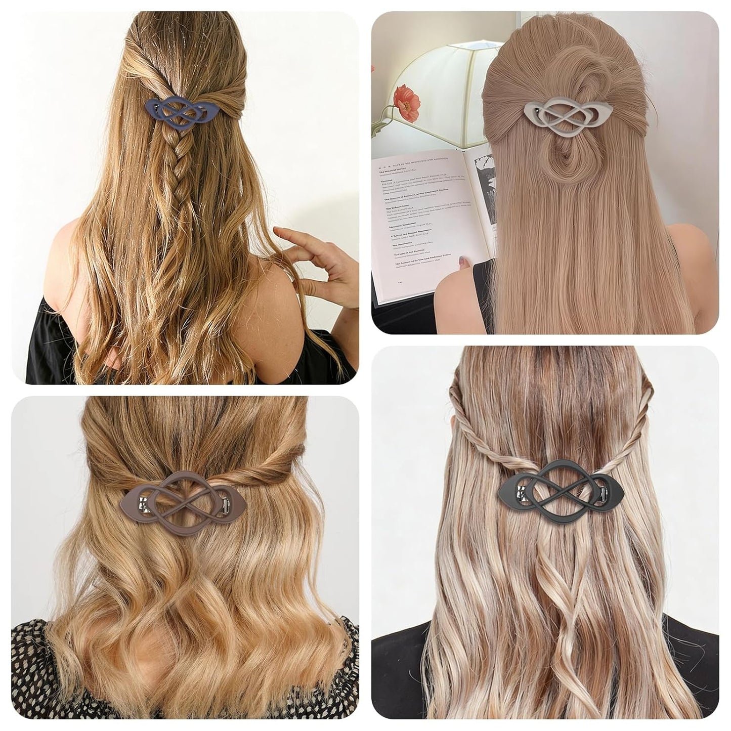 Hollow Spring Hair Clips - Vintage 5 Pack Barrette Set for Women & Girls | Durable Metal Styling Clamps for Thick & Thin Hair