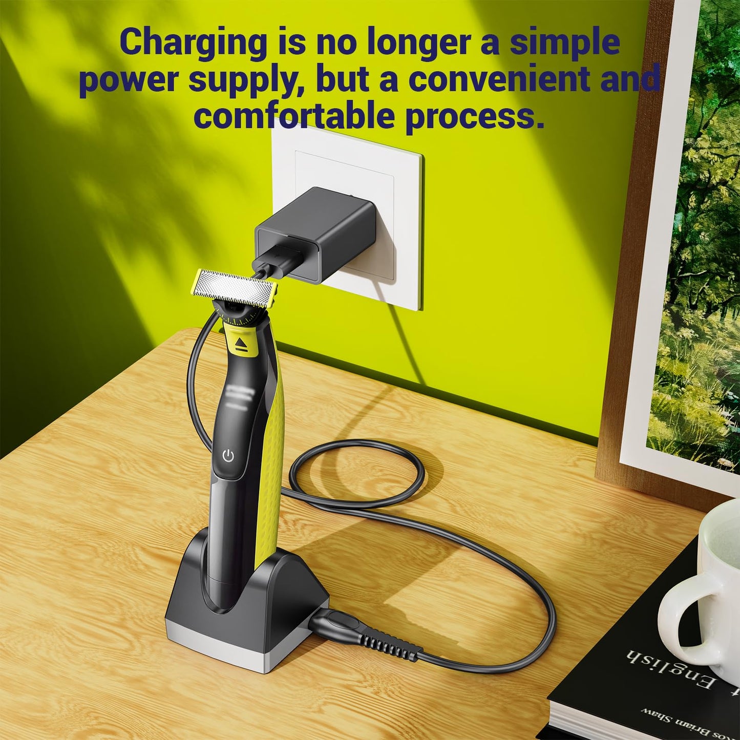Chargeing Stand Compatible with Philips OneBlade 360 Shaver - Norelco Oneblade QP2724 QP2834 - Charging Base for Norelco One Blade 360 Power Dock Black