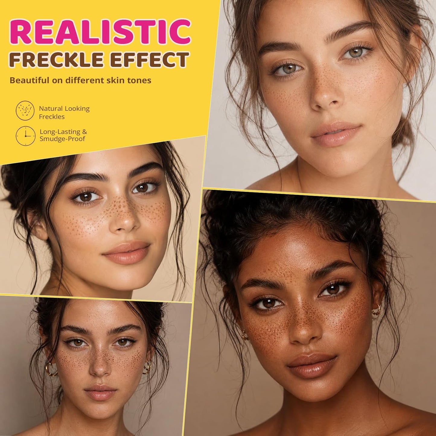 Freckle Stamp Pen - Dual-Ended Waterproof Makeup Marker for Realistic Faux Freckles | Deep Espresso Brown