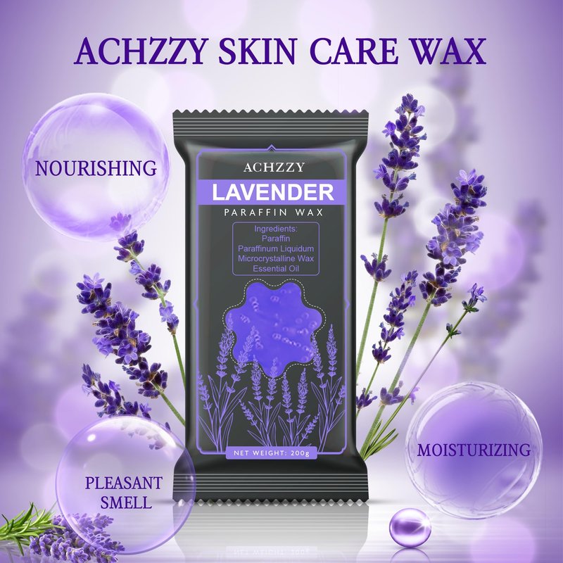 Achzzy Natural Paraffin Wax Refills, 6 Pack Paraffin Wax Blocks of Lavender Scent for Paraffin Bath, Paraffin Wax for Hand and Feet for Deep Hydration, Moisturizing and Nourish(Lavender)