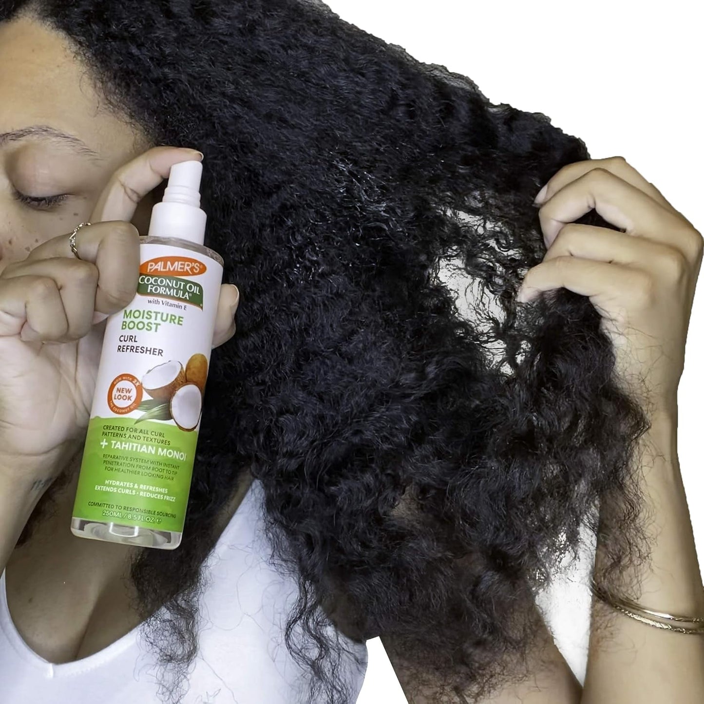Coconut Oil Curl Refresher Spray - Moisture Boost Formula, 8.5 Ounce