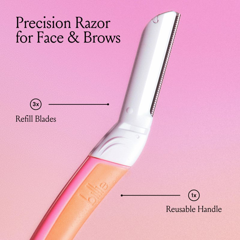 Billie - Dermaplane Refill Blades - Stainless Steel Blades with Safety Micro-guards - Nickel-free - Gently Exfoliates Skin - 3 count