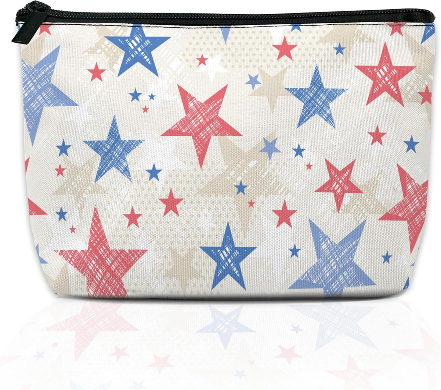 Cosmetic Bag - Mushroom Print Makeup Organizer for Women | Water-Resistant Travel Pouch 9.5x5.9 Inch