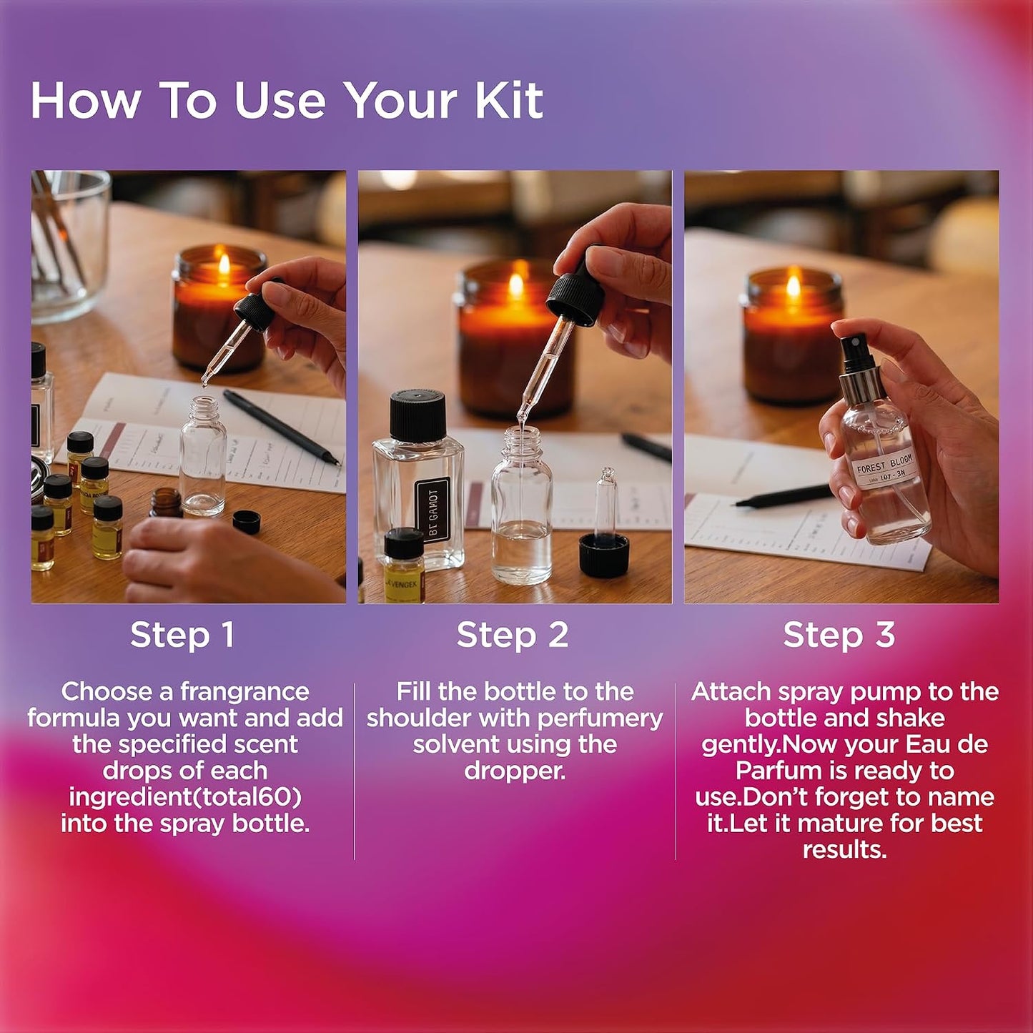 Garden Party Perfume Making Kit - Create Your Own Fragrant Scents with 14 Ingredients & Bottles | Unisex, Floral & Fresh Notes