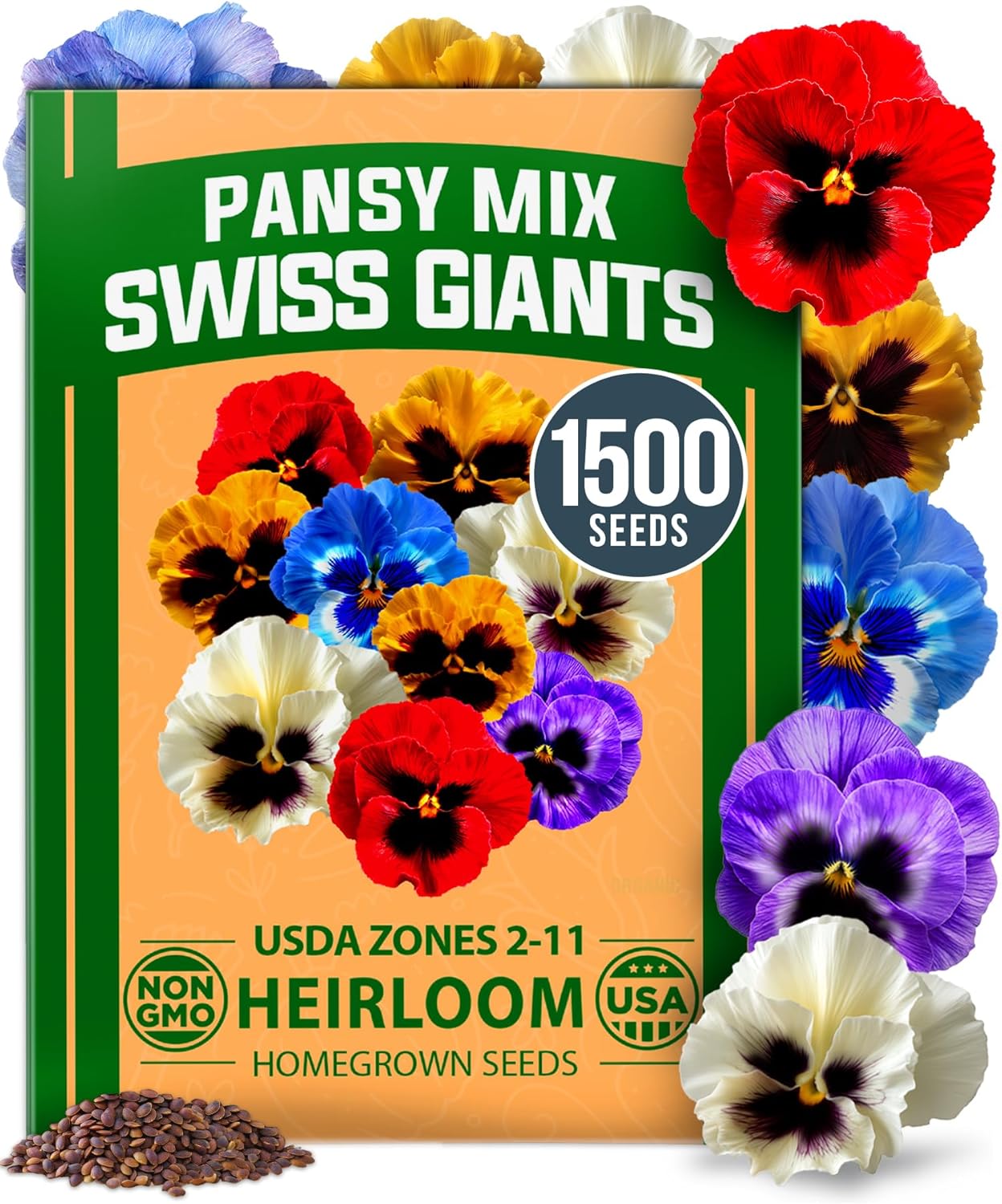 Zinnia Dahlia Seeds Pack - Non-GMO 524 Flower Seeds for Vibrant Pollinator Gardens | Easy-to-Grow Outdoor Blooms