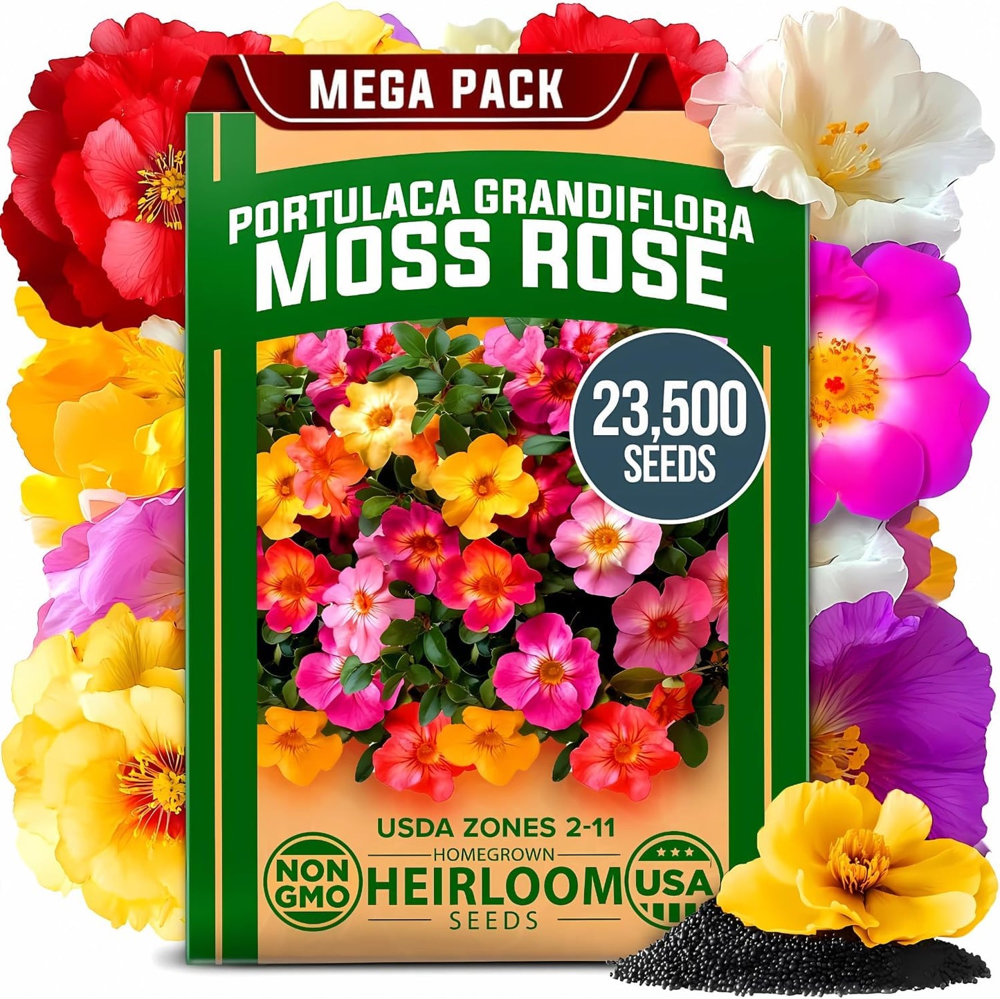 Zinnia Dahlia Seeds Pack - Non-GMO 524 Flower Seeds for Vibrant Pollinator Gardens | Easy-to-Grow Outdoor Blooms