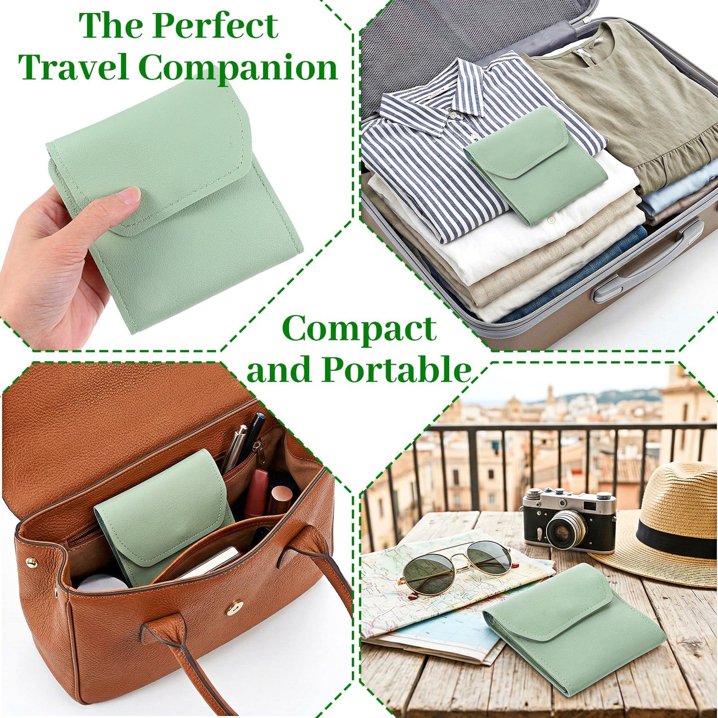 Nail Clippers Kit 12pcs Professional Travel Manicure Kit With Green Pu Leather Case, Premium Stainless Steel Fingernail & Toenail Clippers Travel Manicure & Pedicure Grooming For Women Men Home