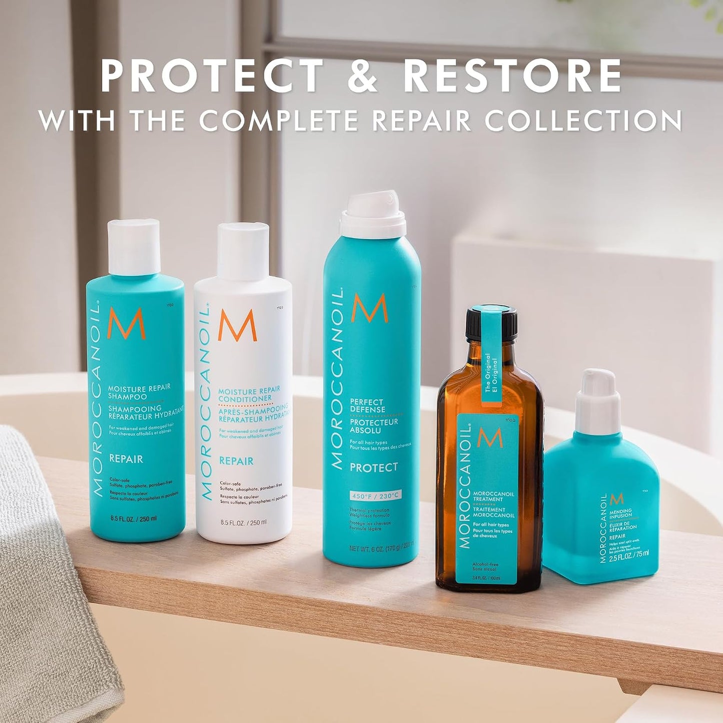 Moroccanoil Perfect Defense | Heat Protectant Spray for All Hair Types - 6.8 oz