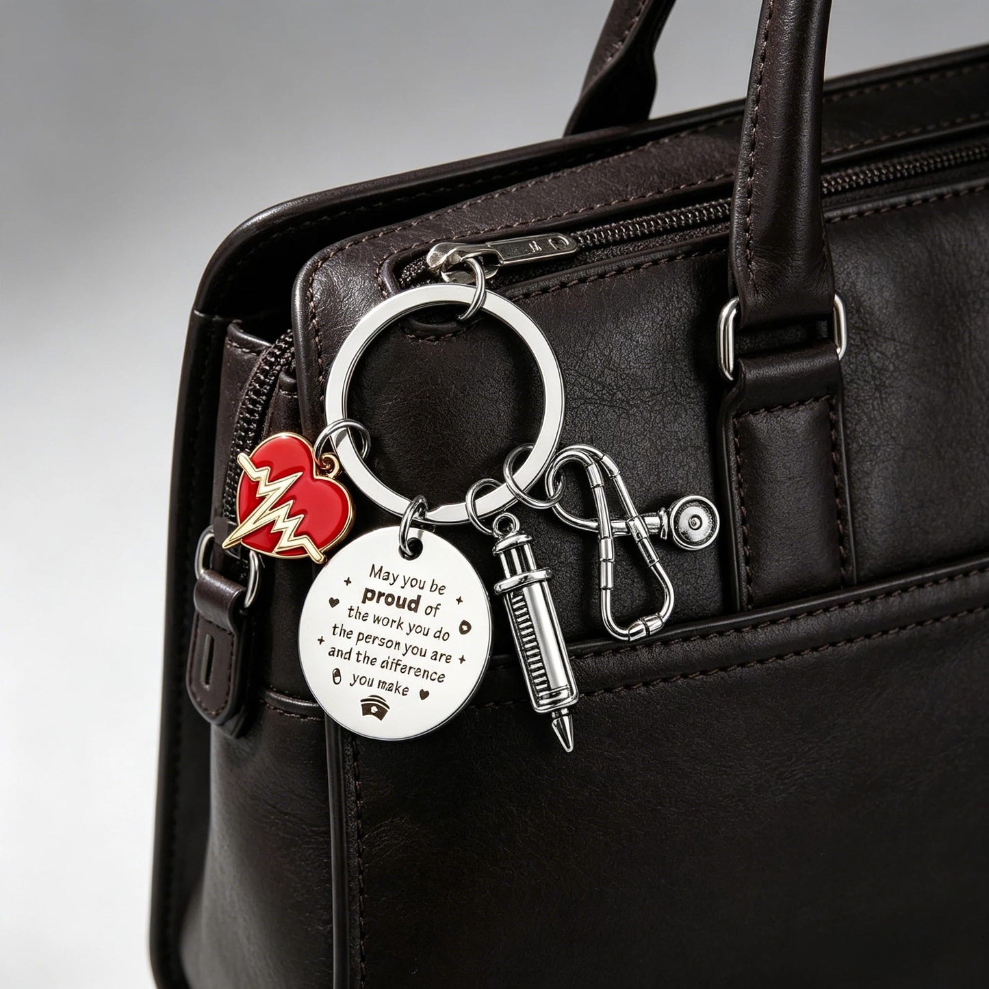 Nurse Keychain,Syringe Stethoscope Keychain,Doctors Day Gifts,Medical Assistant Gifts & Doctor Gifts for Medical Staff