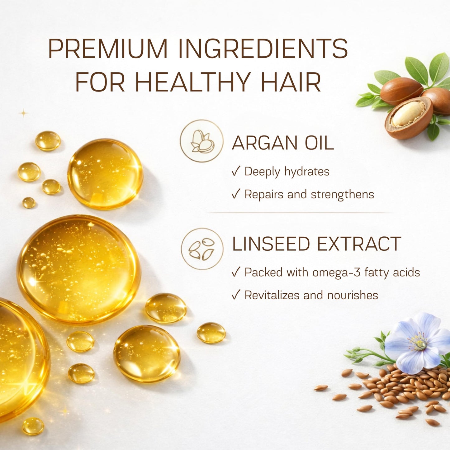 XYJIAXI Moroccan Argan Oil –Nourishing & Smoothing Hair Oil for Frizzy, Curly, Long, Dry & Damaged Hair-Moroccan Hair Oil Treatment for Frizz Control & Heat Protection (1, 3.4 Fl Oz)