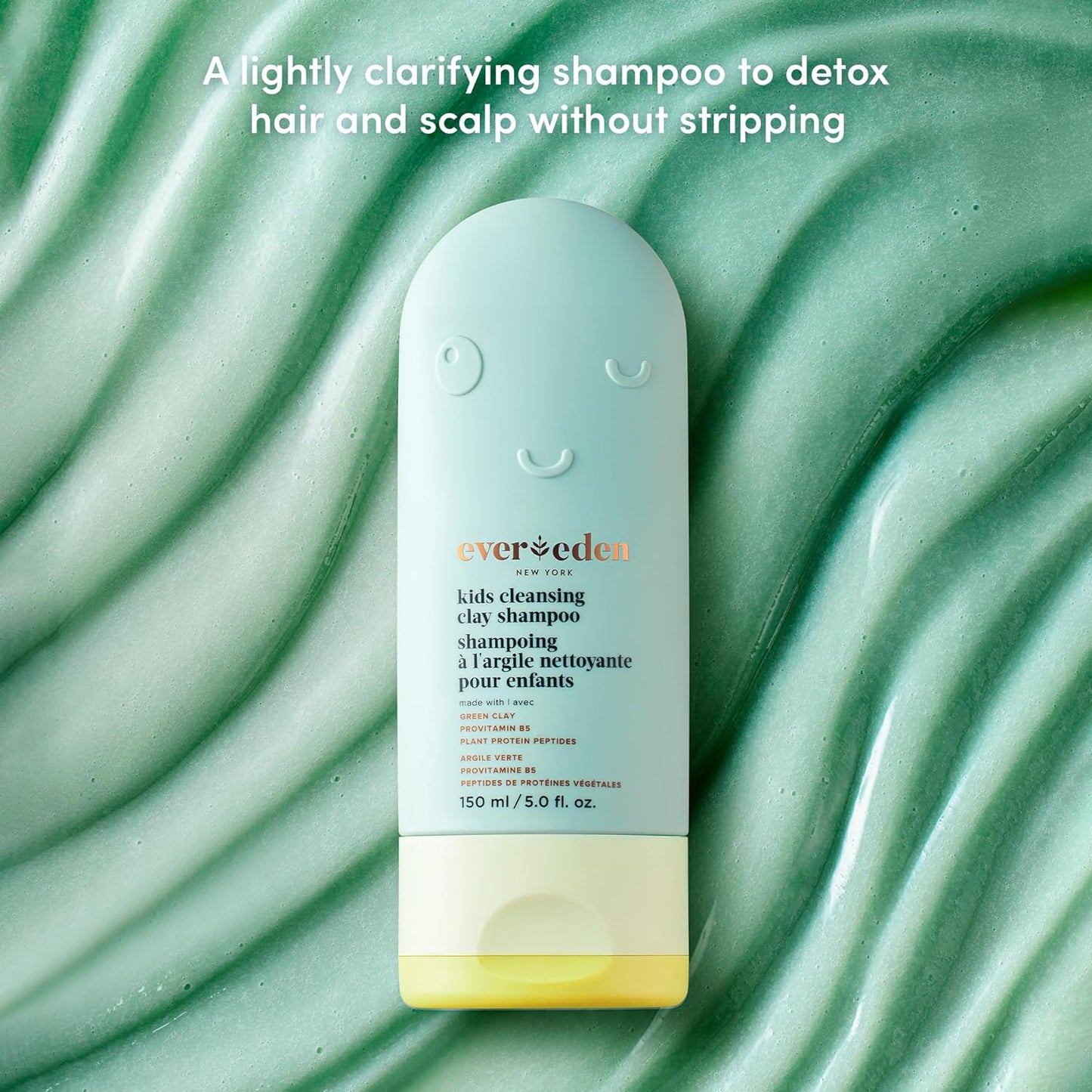 Kids After-Swim & Sports Shampoo - Cleansing Clay Detoxifies Hair & Scalp | Vegan, Dermatologist-Tested, All Hair Types, Ages 3+