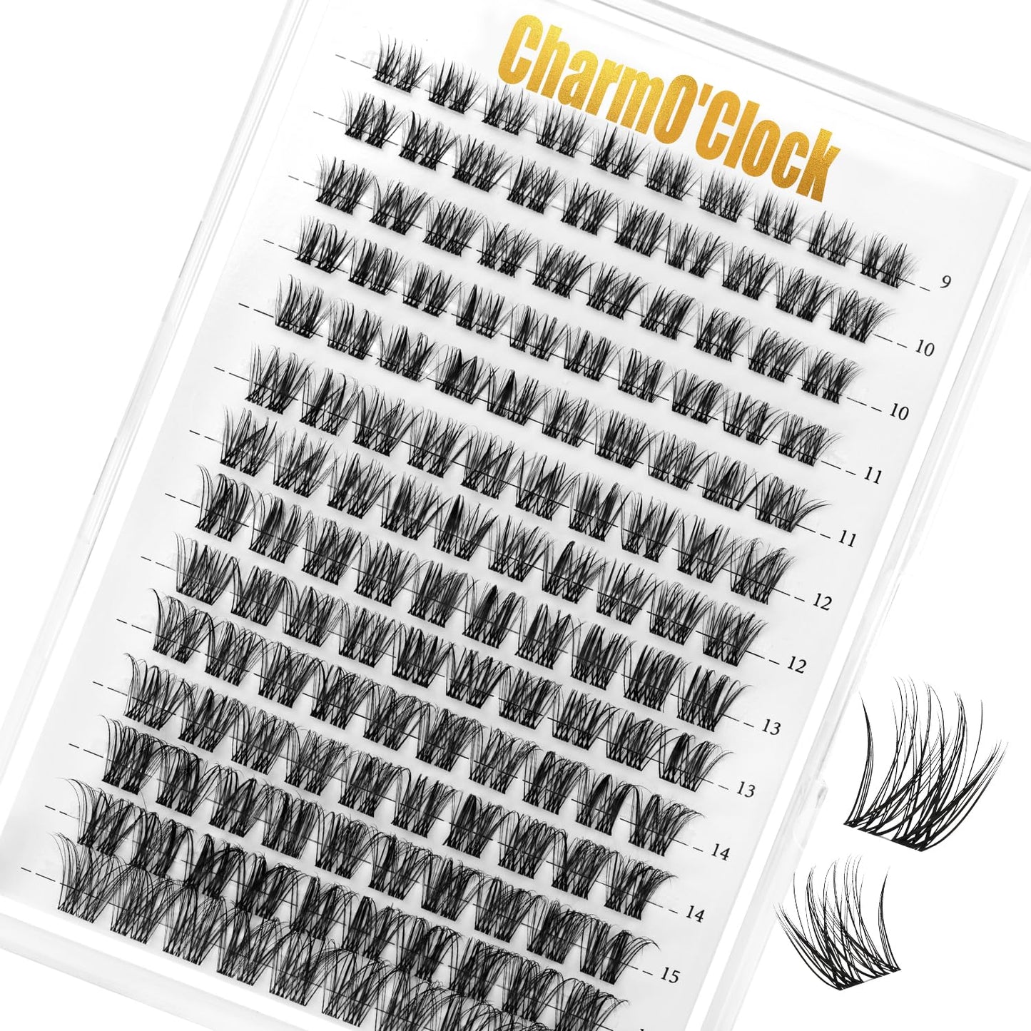 Lash Clusters Kit - 140PCS Featherlight Individual Lashes with Odorless Fast-Drying Glue | Beginner-Friendly Eyelash Extension Set