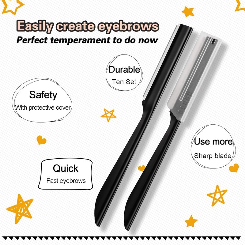 Eyebrow Razor Shaper - Precision Grooming Tool for Men & Women | Black