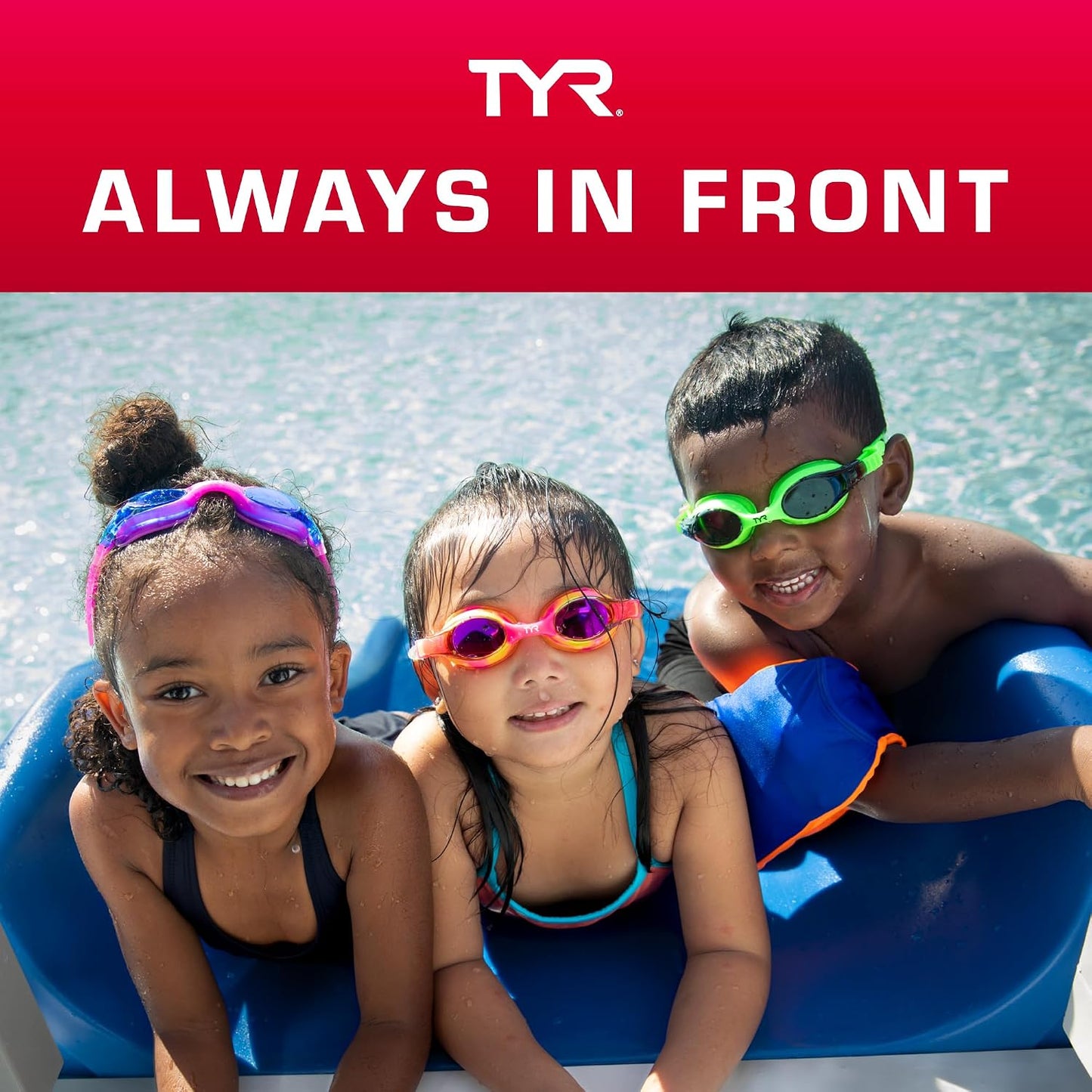 Swimple Tie-Dye Kids' Swim Goggles - Comfortable Fit & UV Protection | Adjustable Strap