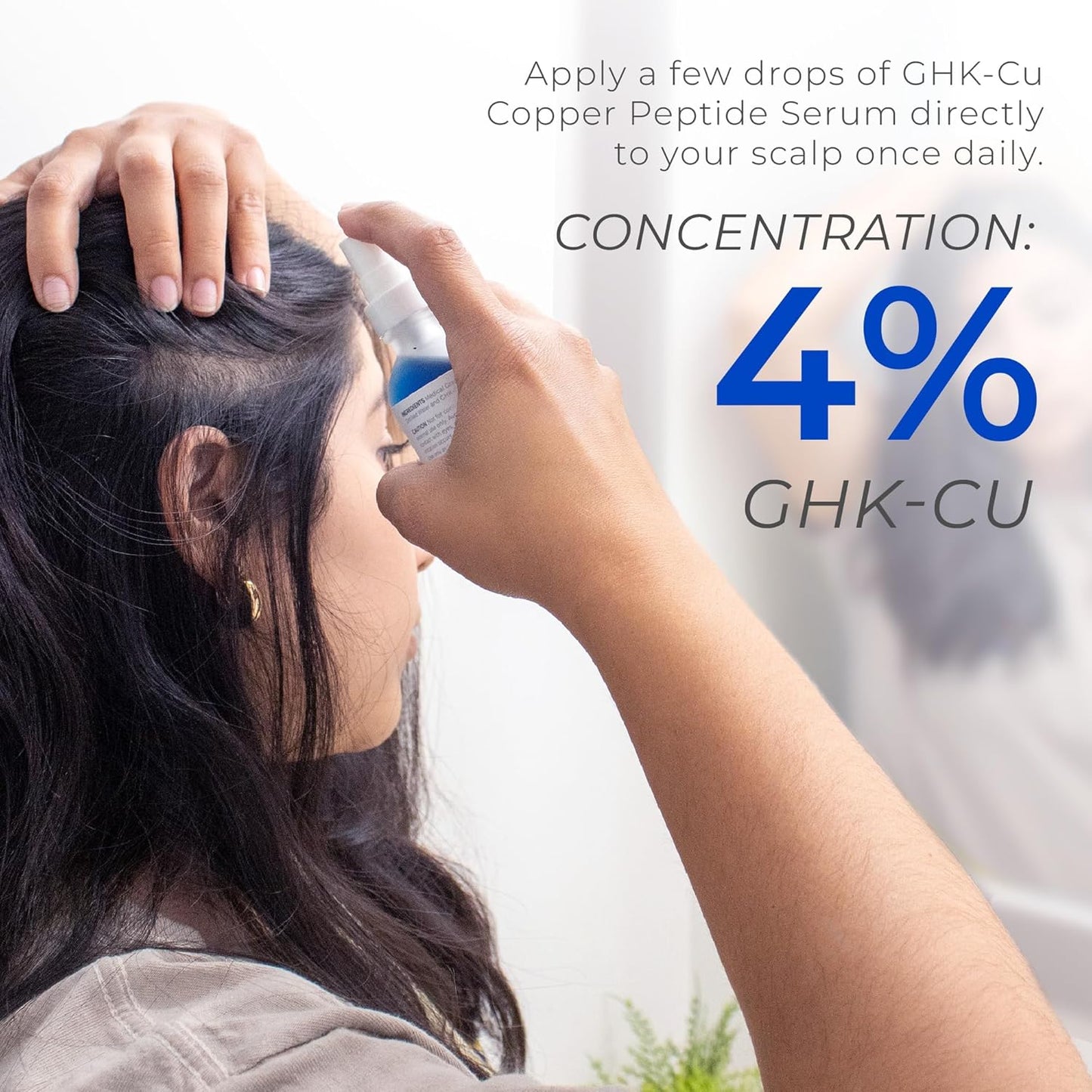 Neurogan GHK-Cu Copper Peptide Hair Serum - 2400mg, 4% Copper Peptides | Fast-Absorbing Moisturizer for Softness & Shine