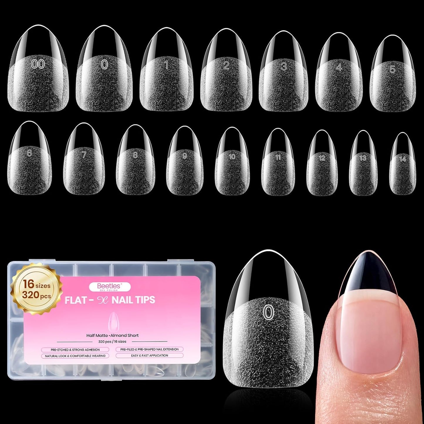 Beetles Nail Glue Gel - Super Strong 2Pcs 20g for Acrylic & Press-On Nails | Clear Summer Nail Art