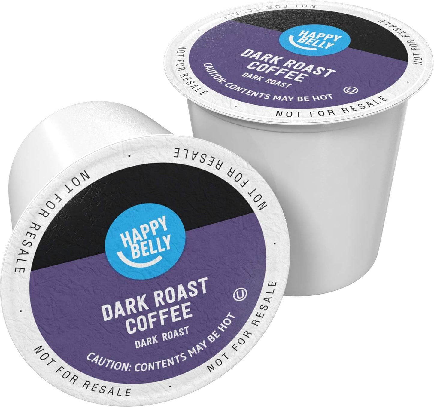 Happy Belly Dark Roast Coffee Pods - Compatible with Keurig 2.0 | 100 Count