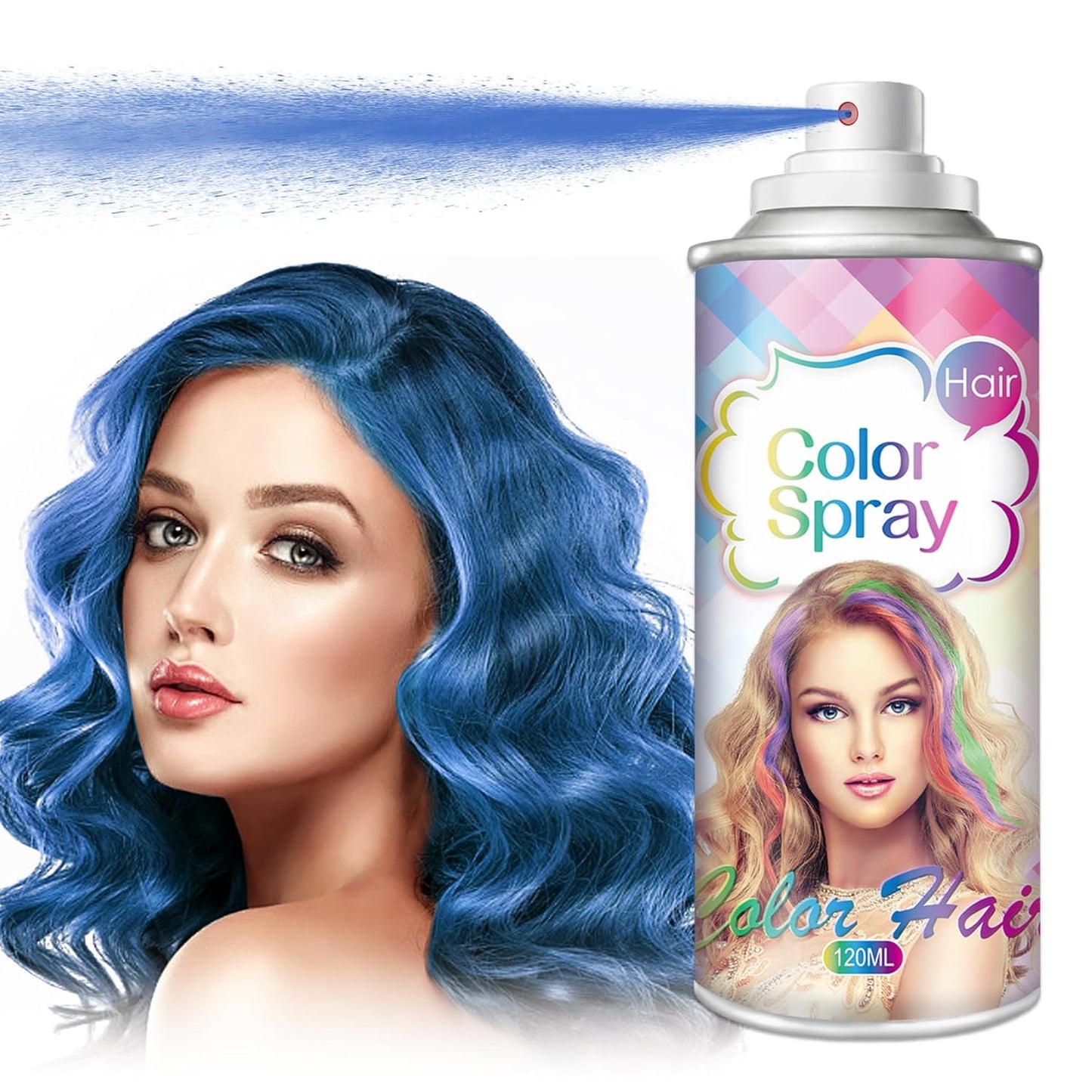 Temporary Hair Color Spray - Washable Black Hair Dye for Women | 120ML | Perfect for Christmas & Halloween