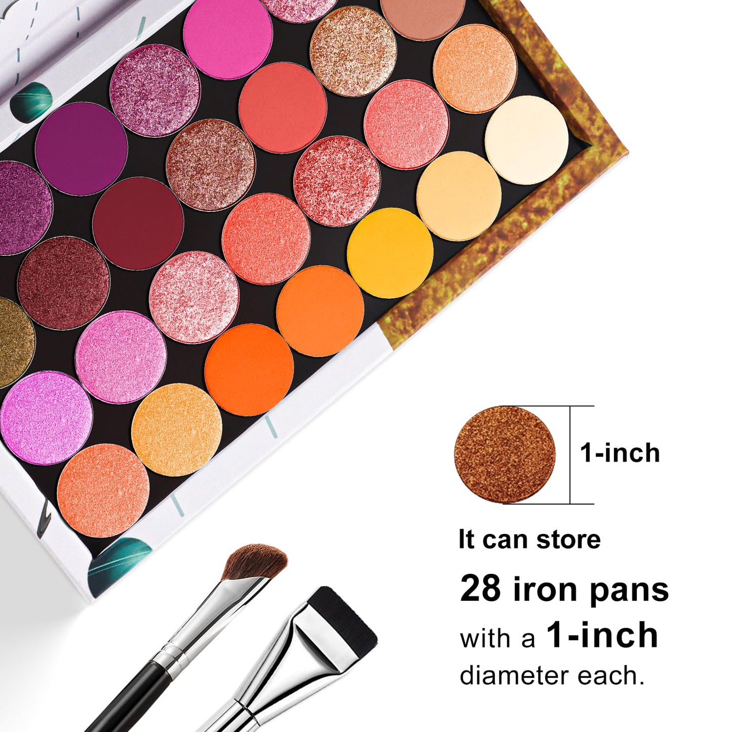 Mermaid Empty Magnetic Palette - Fish Scale Design for Highlighters, Eyeshadows & Lipsticks | Large Rectangle Size