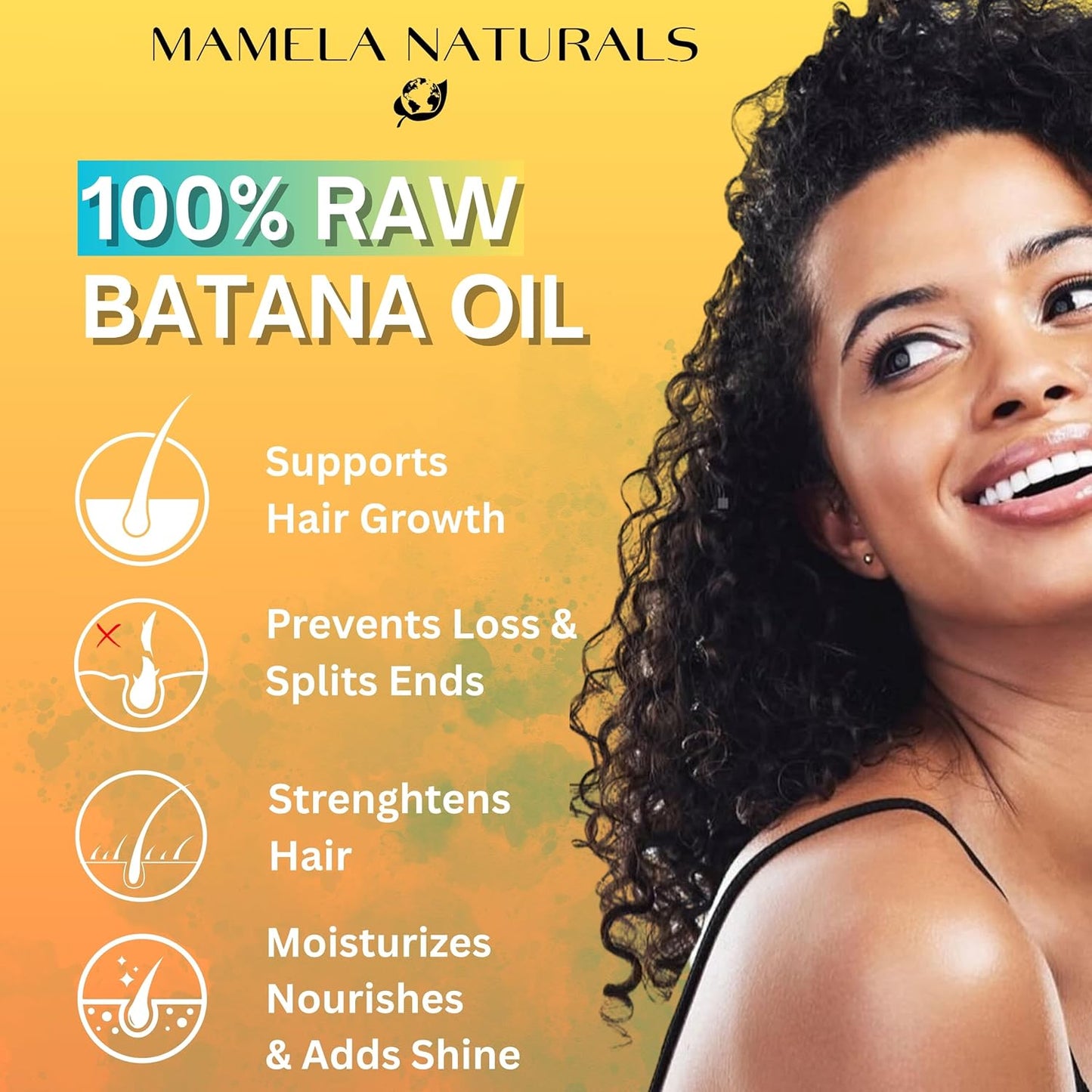 Raw Batana Oil for Hair Growth - Pure Unrefined Natural Oil for Thicker Stronger Hair | 4oz All Hair Types