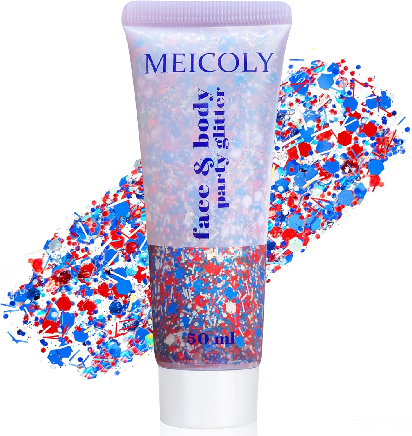 Pink Face & Body Glitter - Sparkly Hair & Makeup for Kids | Self-Adhesive Mermaid Glitter for Concerts & Halloween