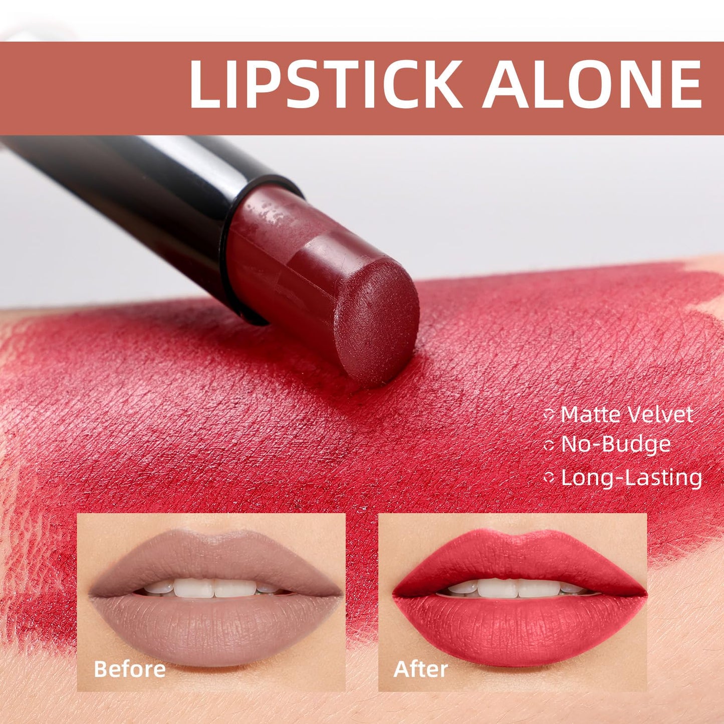 U-Shinein Lip Kit With Matte Lip Liner, Lipstick and Metal Tip Lip Gloss Combo, Peptide Lip Treatment Long Lasting, Highly Pigmented & Smudge Proof Makeup Hydrating Formula with Natural 3 Count Purple