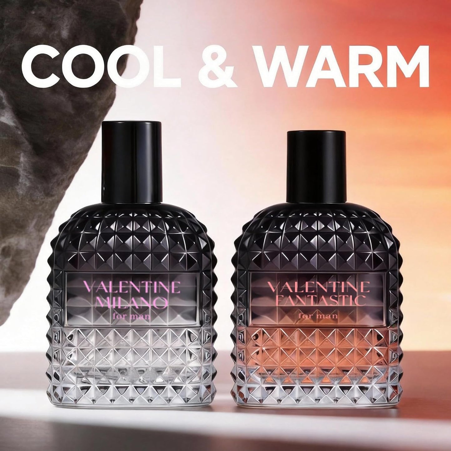 Valentine Cologne Set for Men - 4pc Eau de Parfum Combo | Floral & Woody Fragrance, 100ml Each