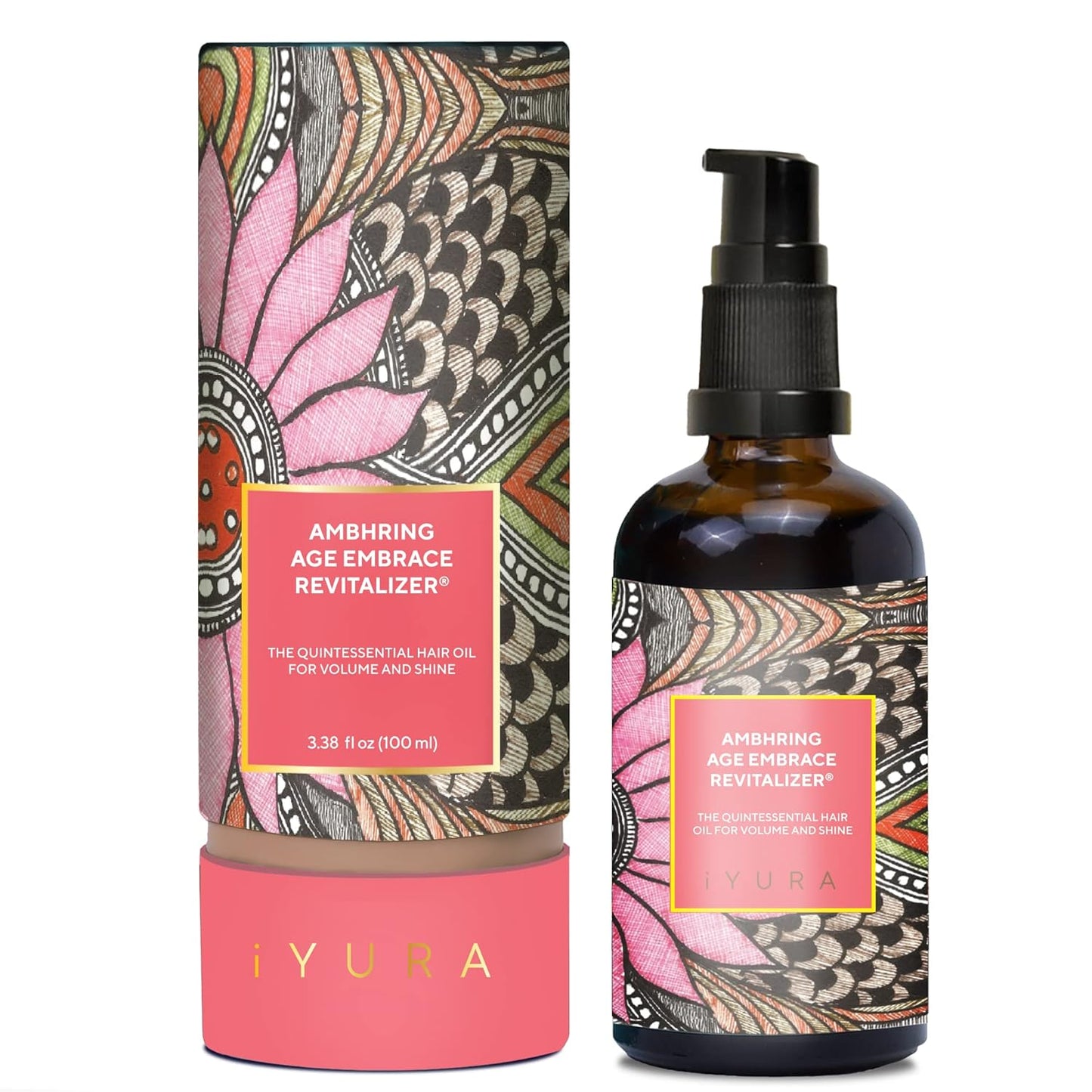 iYURA Ambhring Age Embrace Hair Oil - Pro-Age Moisturizer for Bouncy, Shiny Hair | 3.4 fl oz