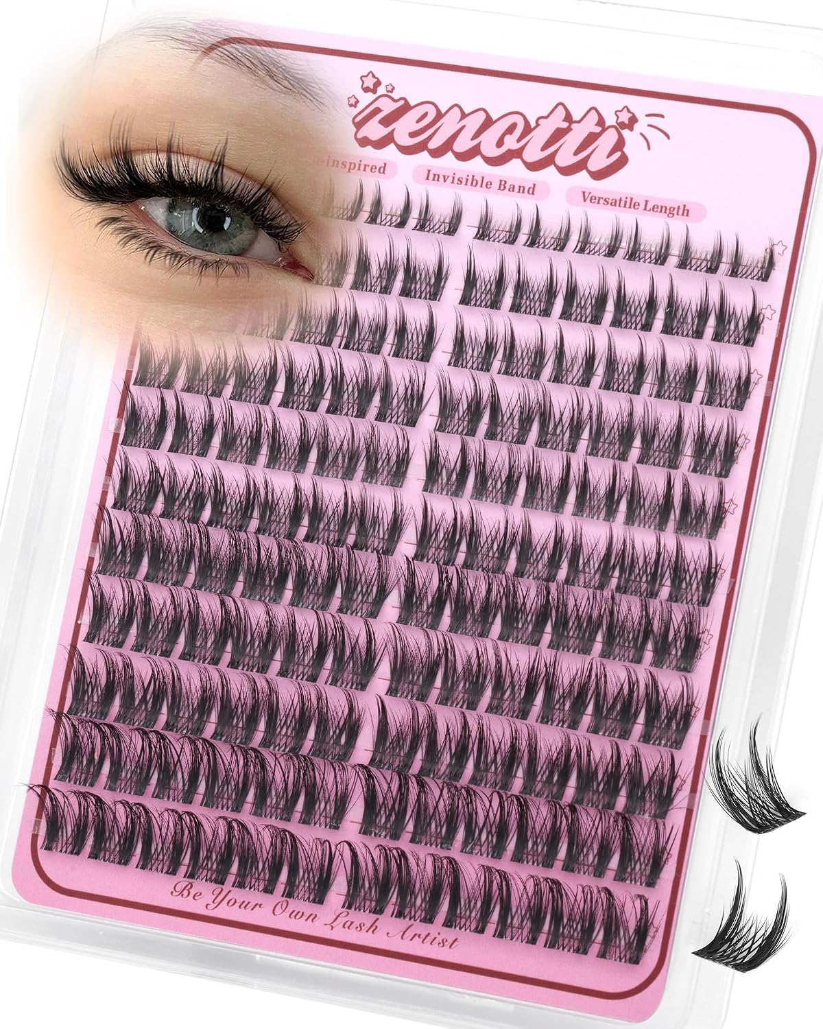 Manga Eyelash Clusters - Brown Wispy & Spiky Individual Lashes | DIY Anime Extensions 8-16MM