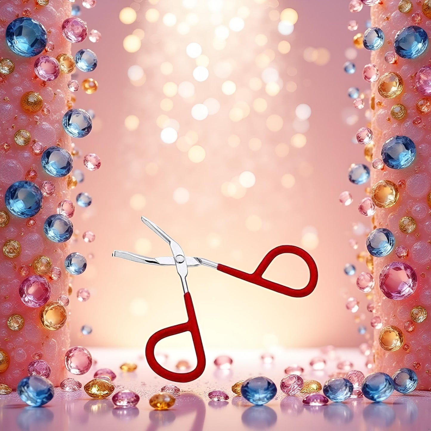 1Pc Eyebrow Tweezer Stainless Steel Scissors Shaped Tweezer Slant Tip Clip Hair Beauty Tool for Women Girl Hair Removal