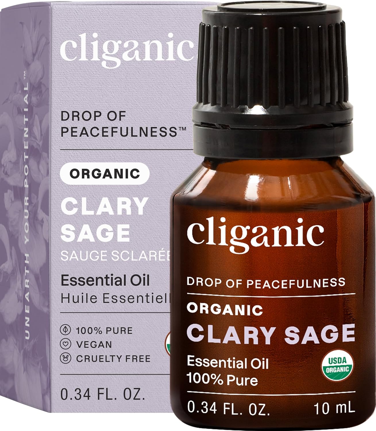 Cliganic Organic Lavender Essential Oil - 100% Pure Aromatherapy Oil | Non-GMO, 15ml
