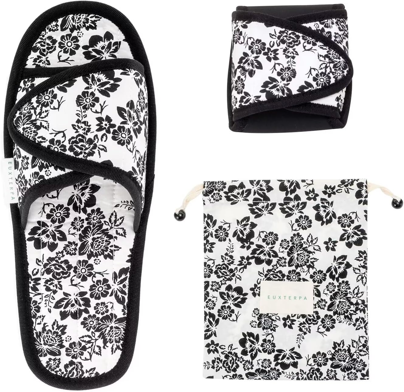 Women’s Travel Slippers - Lightweight Adjustable Foldable Design | Easy Carry with Storage Bag