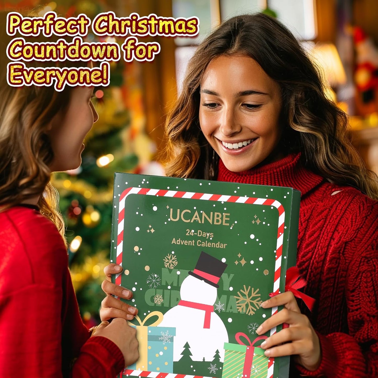 UCANBE Makeup Advent Calendar 2025 - 24-Piece Holiday Gift Set for Women & Teens | Beauty Surprises Countdown