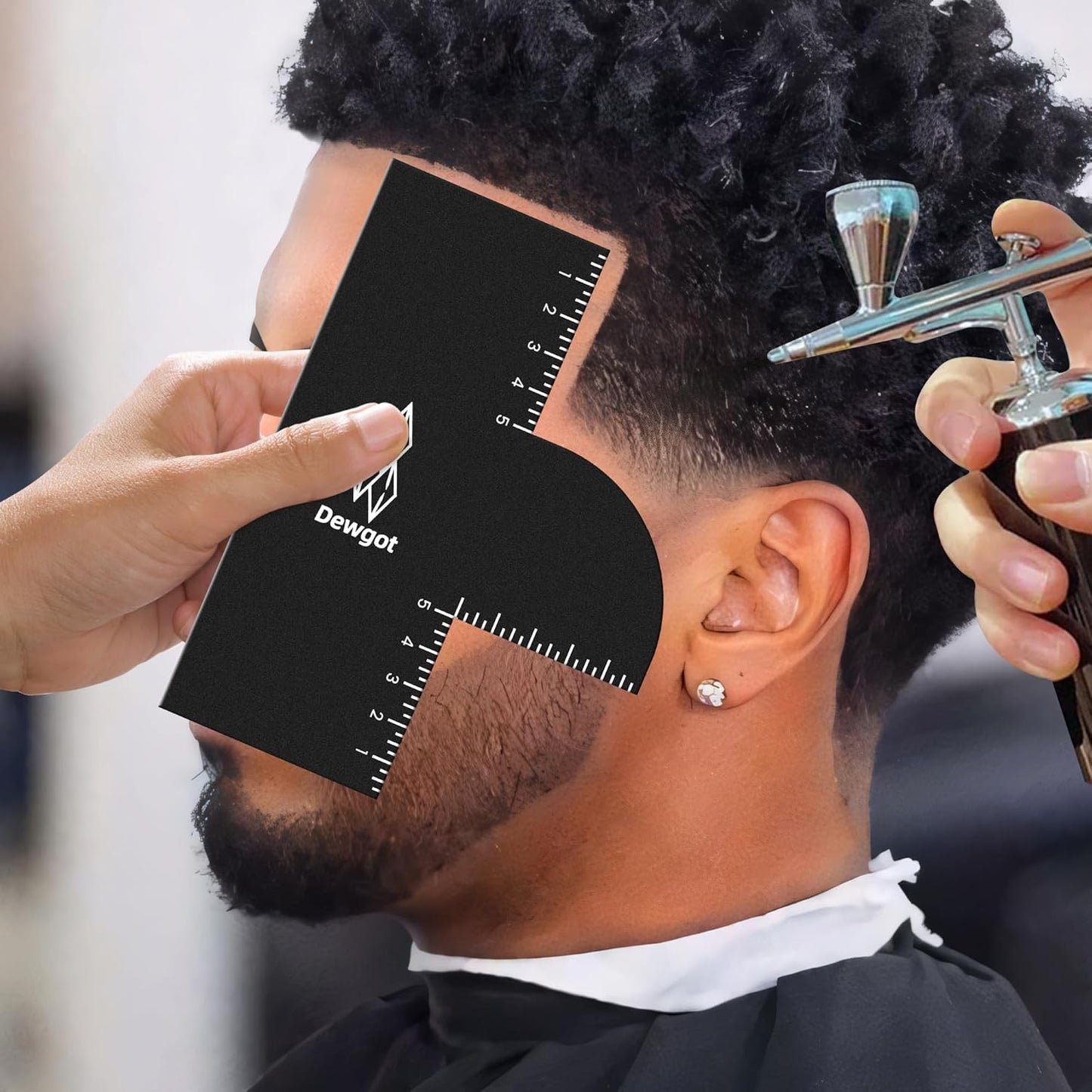 Barber Hairline Shaping Tool - Reusable Measurement Indicator & Color Spray Edge Line Up Tool | 1 Piece