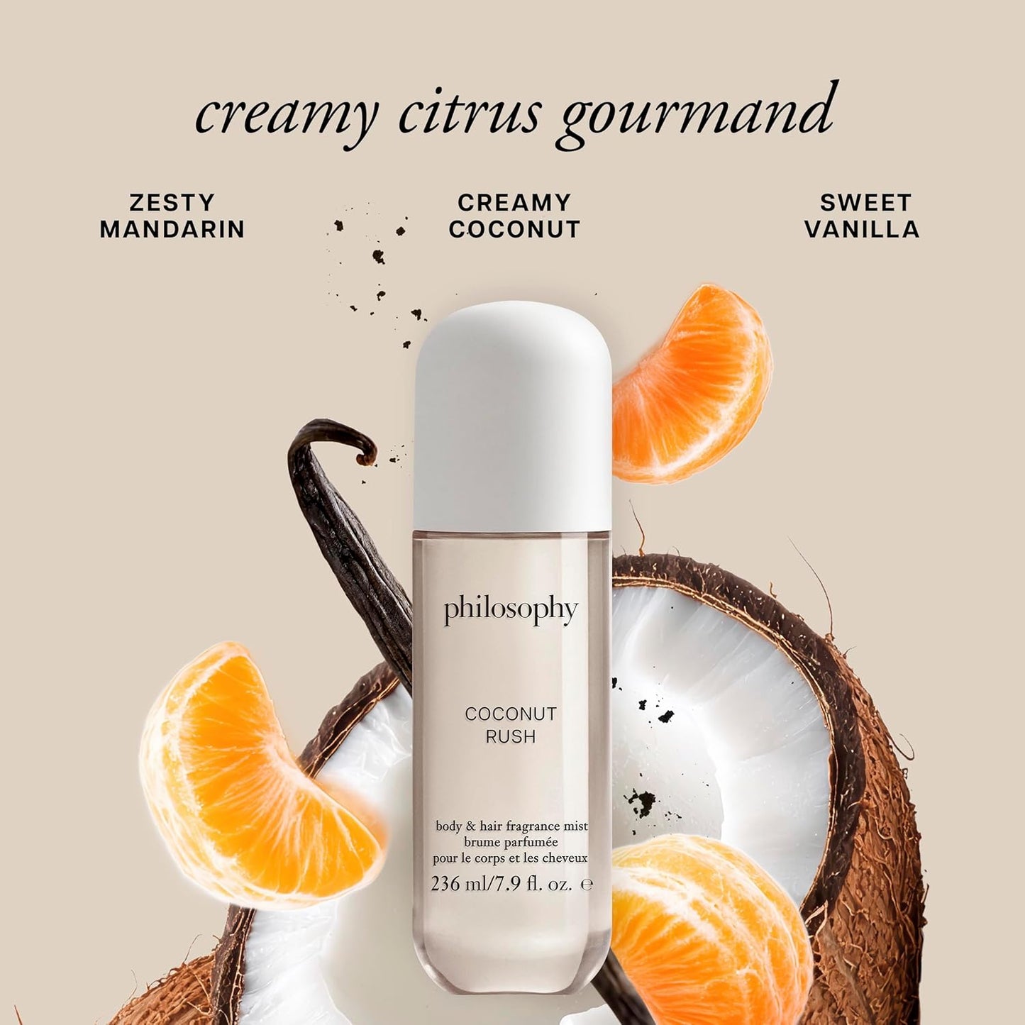 Philosophy Hair and Body Mists - Long-Lasting Fragrance Mist for Women | Hydrating Vanilla, Pistachio & Coconut Scents