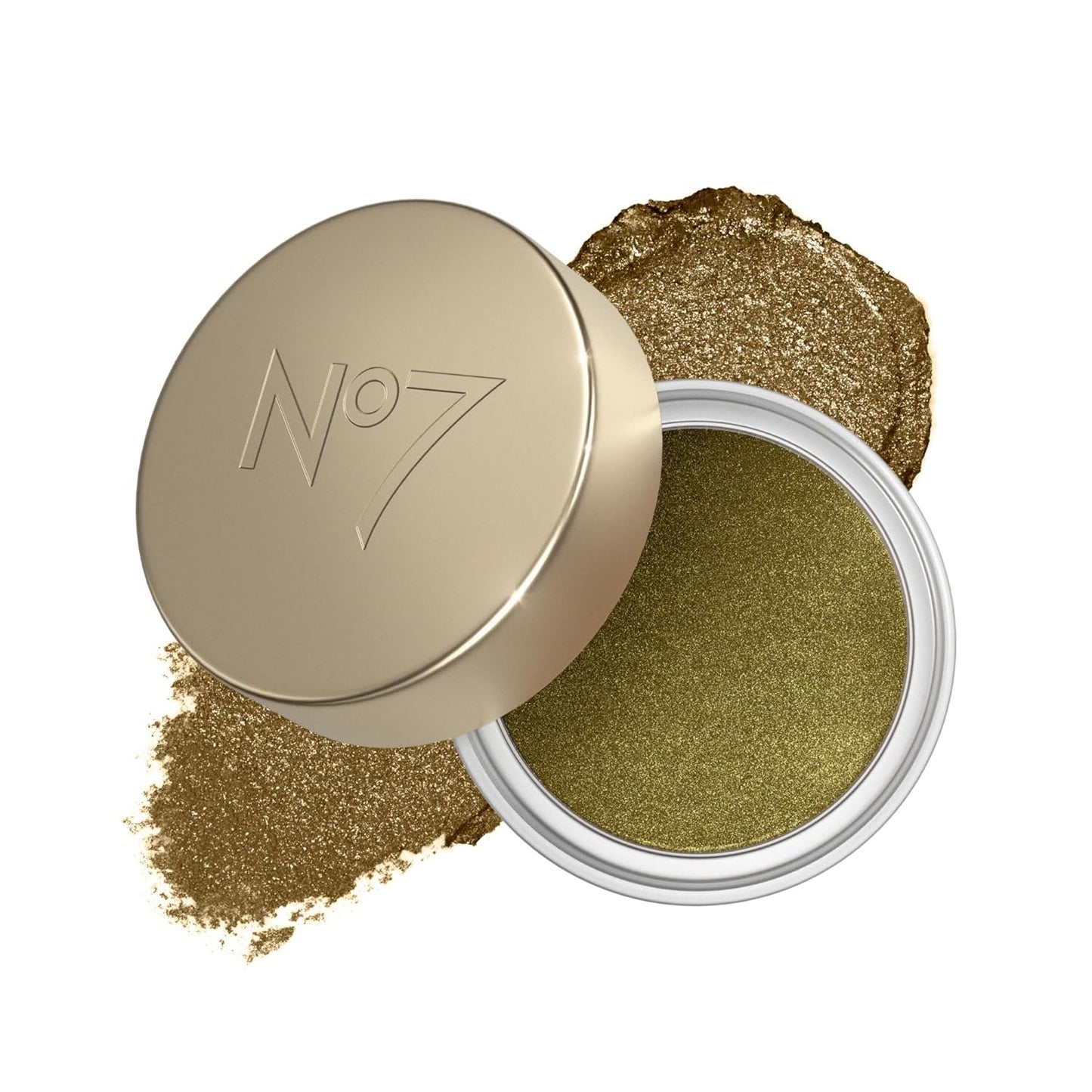 No7 Gilded Glimmer Cream Eyeshadow - Buildable Shimmer for Bold Color - Long-Lasting Silky Finish | Candlelight (3.4g)