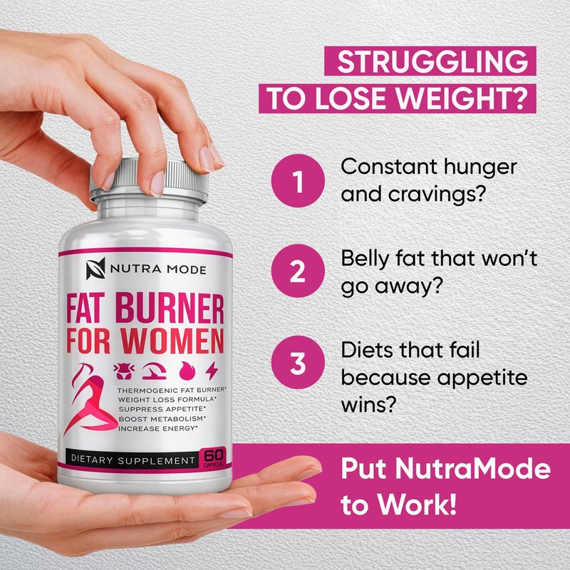 Thermogenic Fat Burner Weight Loss Diet Pills for Women - GLP-1 Support with Raspberry Ketones, Green Tea Extract, Green Coffee & Garcinia - Appetite Suppressant & Metabolism Booster 1 month 60 caps