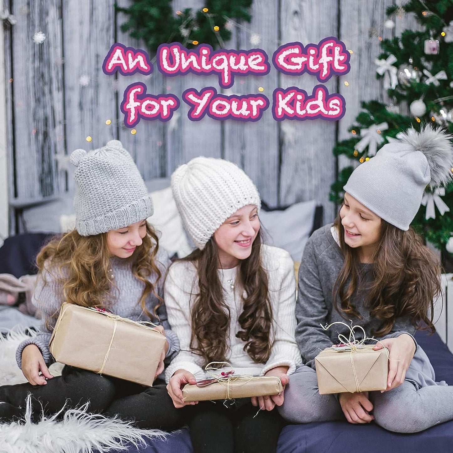 Vibrant Hair Chalk for Kids - Washable Temporary Color Set | 8 Non-Toxic Shades for Dark Hair