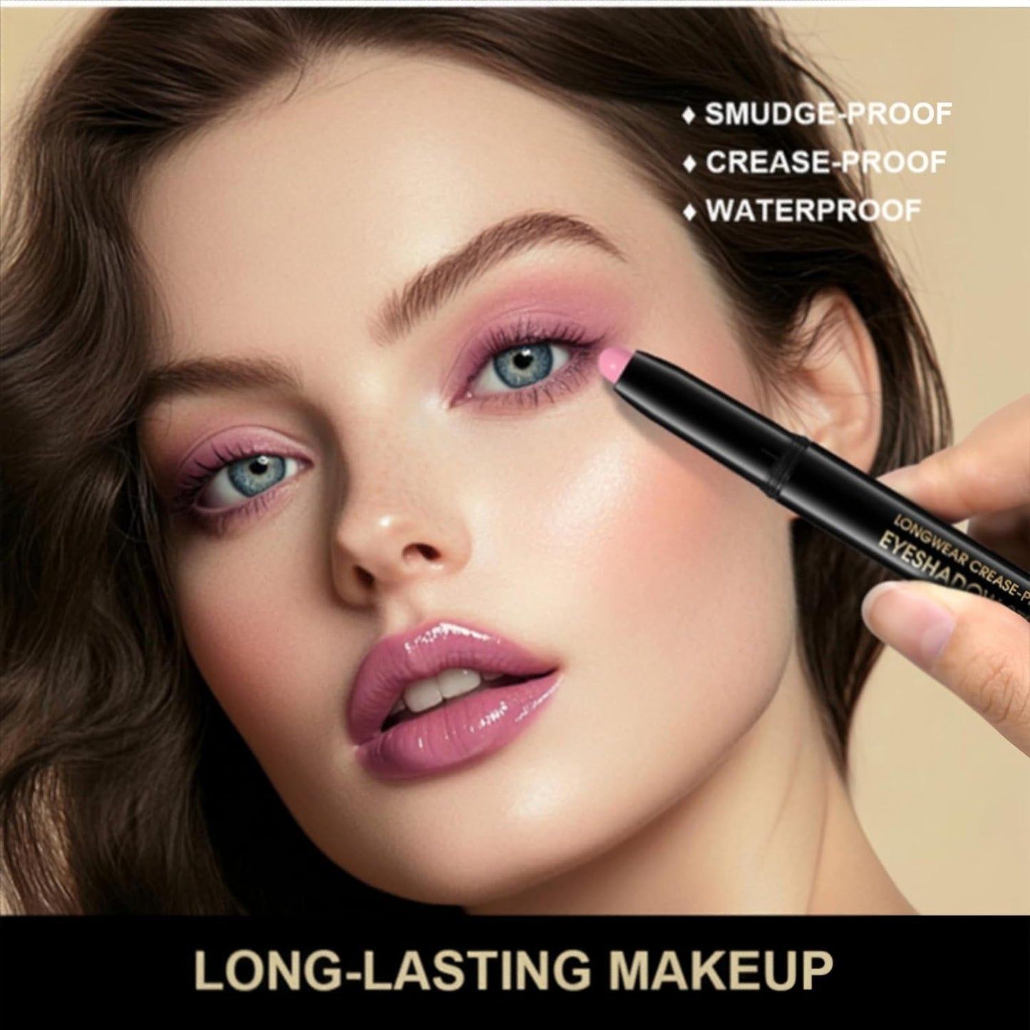 Cream Eyeshadow Stick - Silky Smooth Matte & Shimmer Finish | Waterproof & Long-Lasting, 10 Colors Available