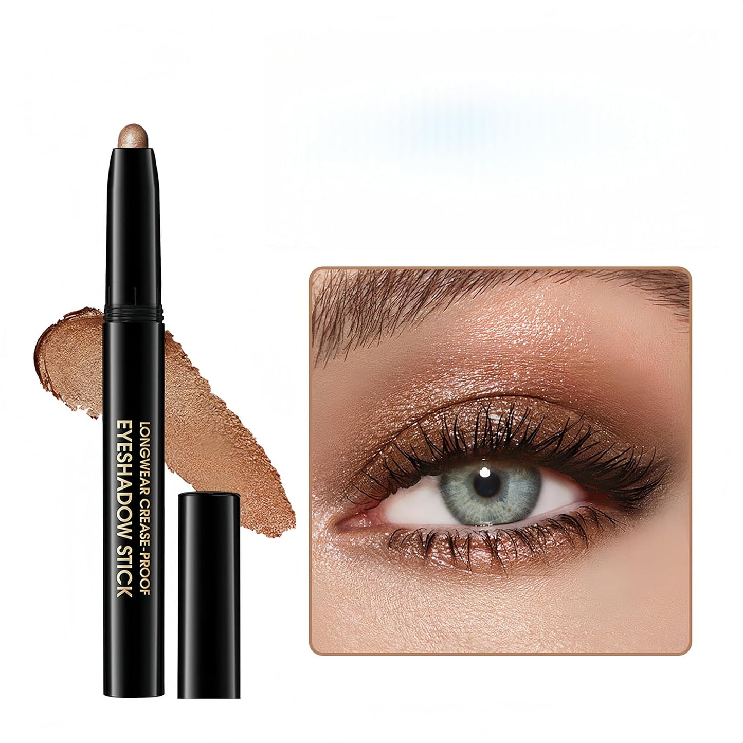 Cream Eyeshadow Stick - Silky Smooth Matte & Shimmer Finish | Waterproof & Long-Lasting, 10 Colors Available
