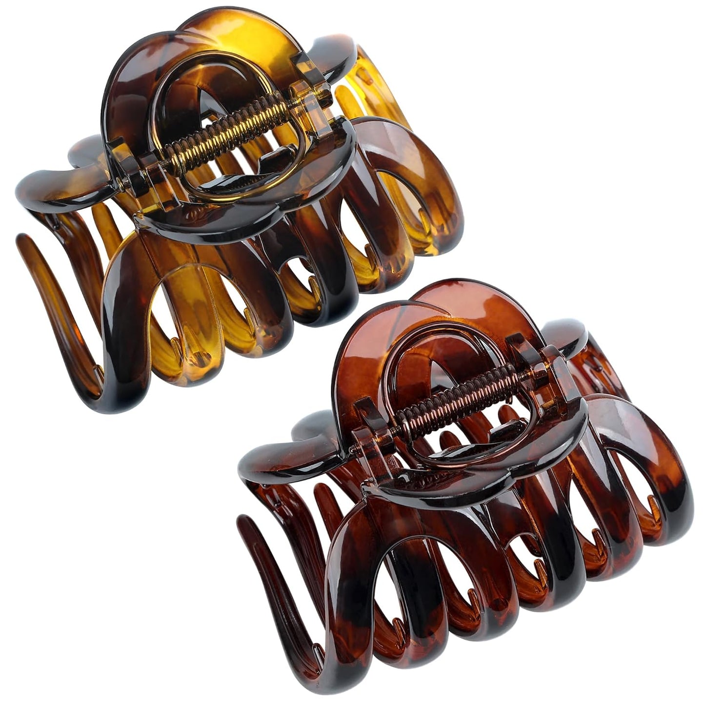 Big Hair Claw Clips - 5.1-Inch Jelly Clips for Long, Thick Hair | Set of 4