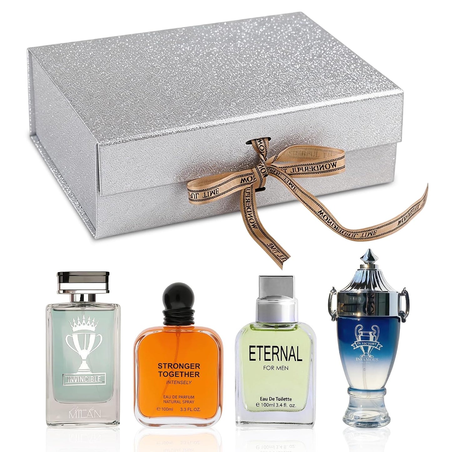 Men's Cologne Gift Set - Luxury Fragrance Collection in Premium Box | Perfect Valentine's Day Gift - 4 x 3.4 FL oz