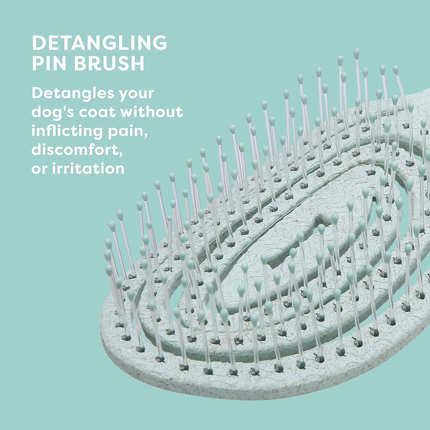 BioSilk for Pets Eco-Friendly Dog Detangling Pin Brush - Gentle Grooming Tool for Healthy Coats