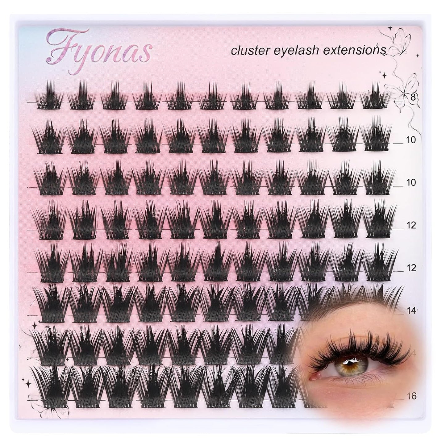 Manga Eyelash Clusters - Spiky Individual Lashes for Volume & Cosplay | 80Pcs C Curl