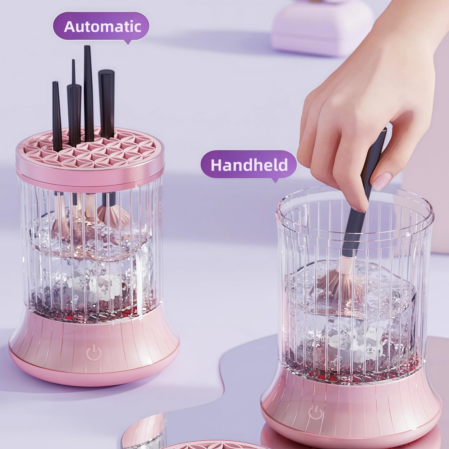 Electric Makeup Brush Cleaner- 7000 RPM USB Automatic Makeup Brush Cleaner Machine Set for Makeup Brush and Sponges