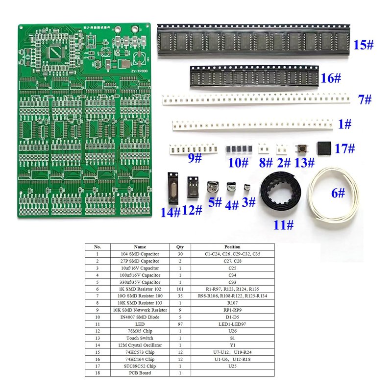 ISolderStore Soldering Practice Kit 4 Kits SMD SMT Kit DIY Electronic DIY Kits Soldering Project Soldering Training Board All in One