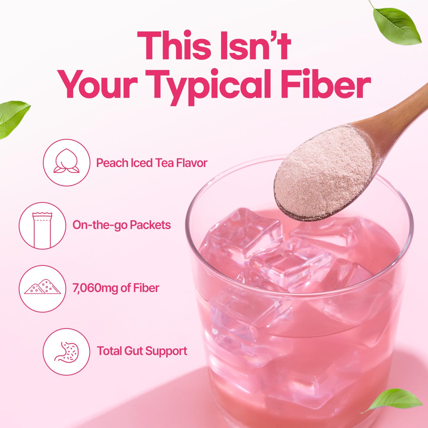 dr.blet Soluble Fiber GLP-1 Friendly 20 Packets on the go to Support Weight Management & Gut Health, Peach Flavor, Korean Beauty with Psyllium Husk Powder Drink Supplement